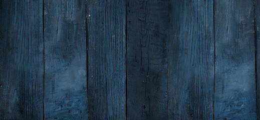 Naklejka premium old wood fence navy blue background