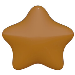3d orange Star