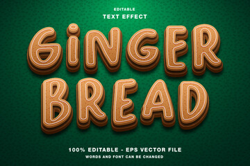 Gingerbread Editable Text Effect