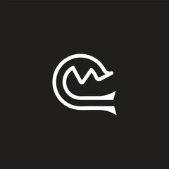 Initials monogram cm and mc letter logo for company