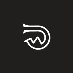 Lettermark Initials Monogram W logo design template