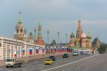 Moscow, view from the Bolshoy Moskvoretsky Bridge