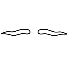 One Line Drawing Mustache, Continuous Line Dad Whiskers, Single Outline Moustache, Vintage Man Hairstyle, Mustache Vector Illustration