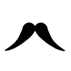 Mustache Icon Vector Logo Template Flat Design