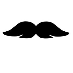 Mustache Icon Vector Logo Template Flat Design