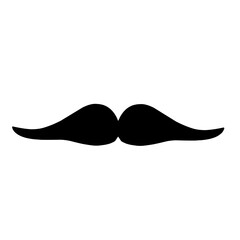 Mustache Icon Vector Logo Template Flat Design