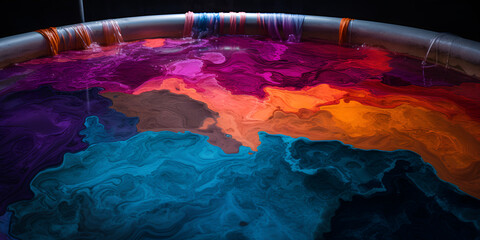 Obraz na płótnie Canvas Colorful Liquid Paint Splashing,AI Generative 