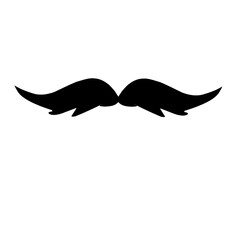 Mustache Icon Vector Logo Template Flat Design