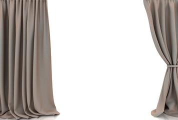 curtains.3d Render Illustration.