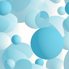 Seamless Background, Soap Bubbles, Blue Color, White Color