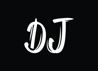 DJ letter logo and monogram logo