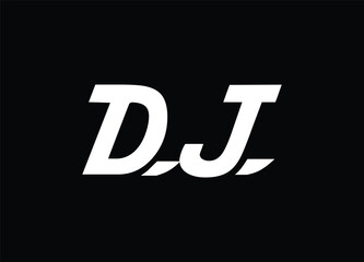 DJ letter logo and monogram logo