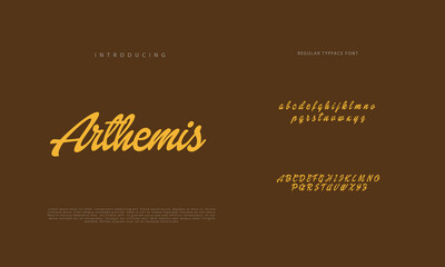 Best Alphabet Painting Paint Brush Beauty Script Logotype Font lettering handwritten