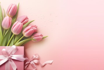 Beautiful tulips with surprise presents