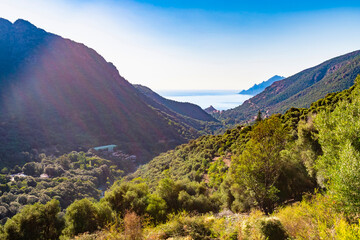 Corsica island, landscape of Porto bay, France