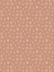 インテリア用品の壁紙パターンイラスト