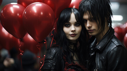 goths celebrating Valentine's Day