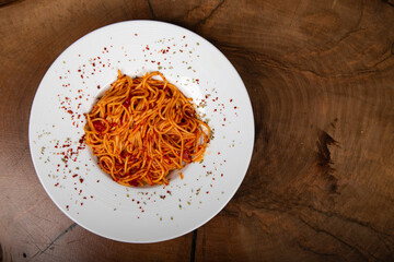 Delicious Italian pasta, Spaghetti, Fettuccine, Macaroni, Fusilli, Bow ties, Penne