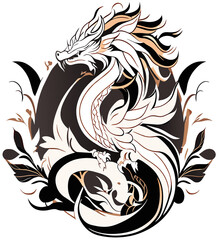 Fototapeta premium dragon tattoo design