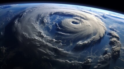 Fototapeta premium Satellite view of a tropical cyclone.