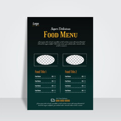 Food menu design