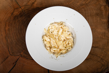 Delicious Italian pasta, Spaghetti, Fettuccine, Macaroni, Fusilli, Bow ties, Penne