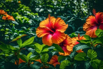 orange and flowers