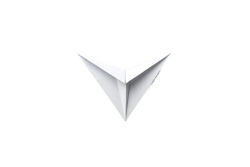 Crafty Paper Plane Folding Isolated On Transparent Background.