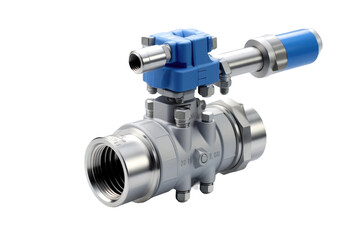 Efficient Fluid Handling with T Port Three Way Ball Valves Isolated On Transparent Background.