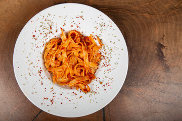 Delicious Italian pasta, Spaghetti, Fettuccine, Macaroni, Fusilli, Bow ties, Penne