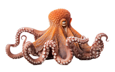 Fototapeta premium Pulpo en fondo transparente.
