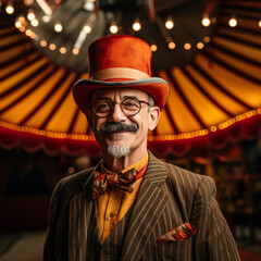 Man in a circus. - obrazy, fototapety, plakaty