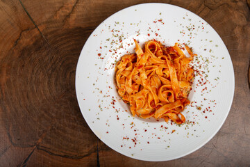 Delicious Italian pasta, Spaghetti, Fettuccine, Macaroni, Fusilli, Bow ties, Penne