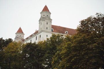 Fototapeta na wymiar Castle park of historic castle Slovakia