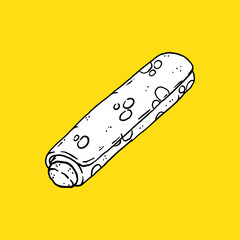 Kebab Icon, Sketch and Vintage style.