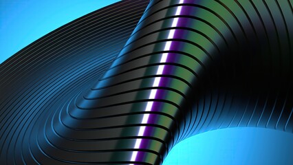 Elegant Modern 3D Rendering Abstract Background of Modern Delicate Bezier Curtain Rainbow and Blue Elegant Modern 3D Rendering of Twisted and Bend Corrugated Metal Sheets