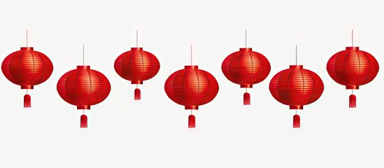 Chinese red lanterns symbolizing good business and prosperous life typical of celebrations.