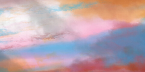 A soft fog cloud background amazing beautiful colored view with sky and clouds Cloud and sky with a pastel colored background
