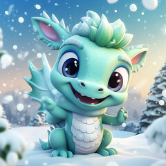 Сute dragons clipart