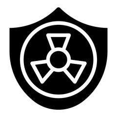 fan in shield glyph icon