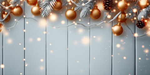 Obraz premium Christmas stars garland background