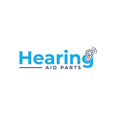 Hearing Aid parts logo wordmark typography design concept