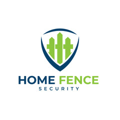 Fence Shield Home security logo design for security service company creative concept