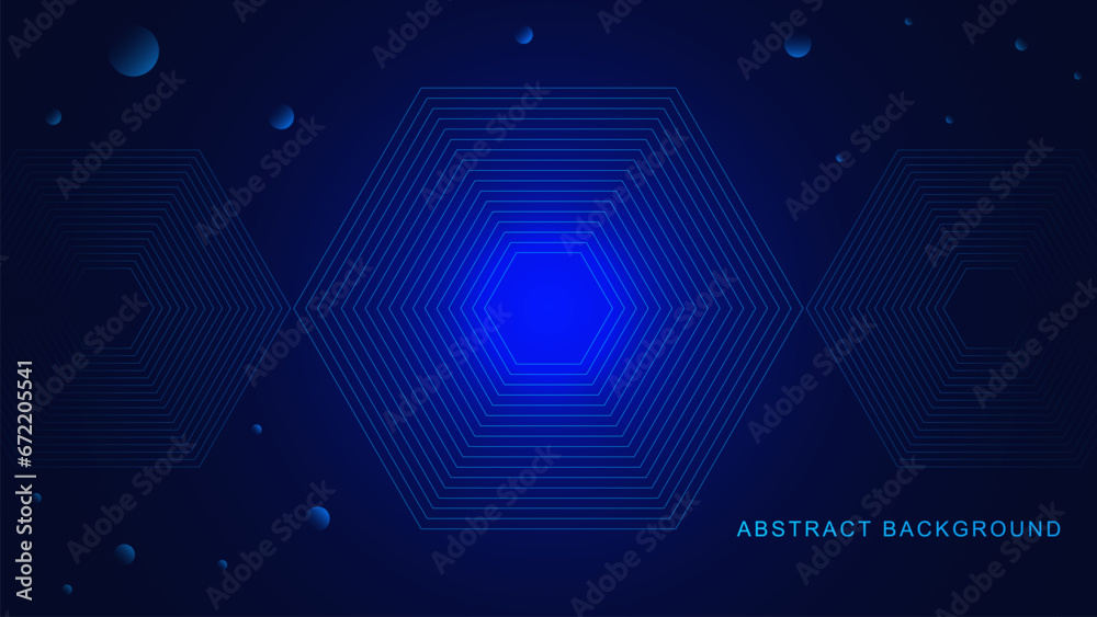 Poster abstract hexagon lines for modern technology concept. digital tech, big data visualization and commu