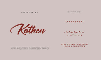 Best Alphabet Painting Paint Brush Beauty Script Logotype Font lettering handwritten