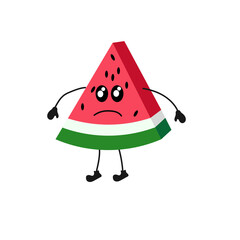 watermelon illustration crying