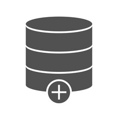 Database and server icon flat style with black color for your design