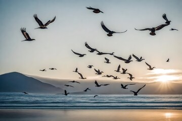 flock of seagulls  Generated Ai