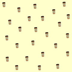 Seamless vector pattern doodle of coffee.