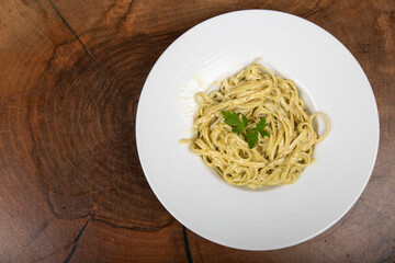 Delicious Italian pasta, Spaghetti, Fettuccine, Macaroni, Fusilli, Bow ties, Penne